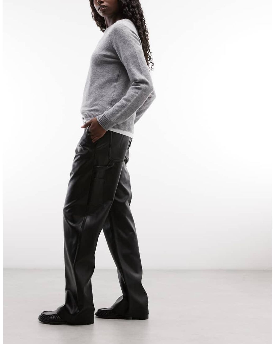 Carhartt Gray Arizona Pu Leather Pants