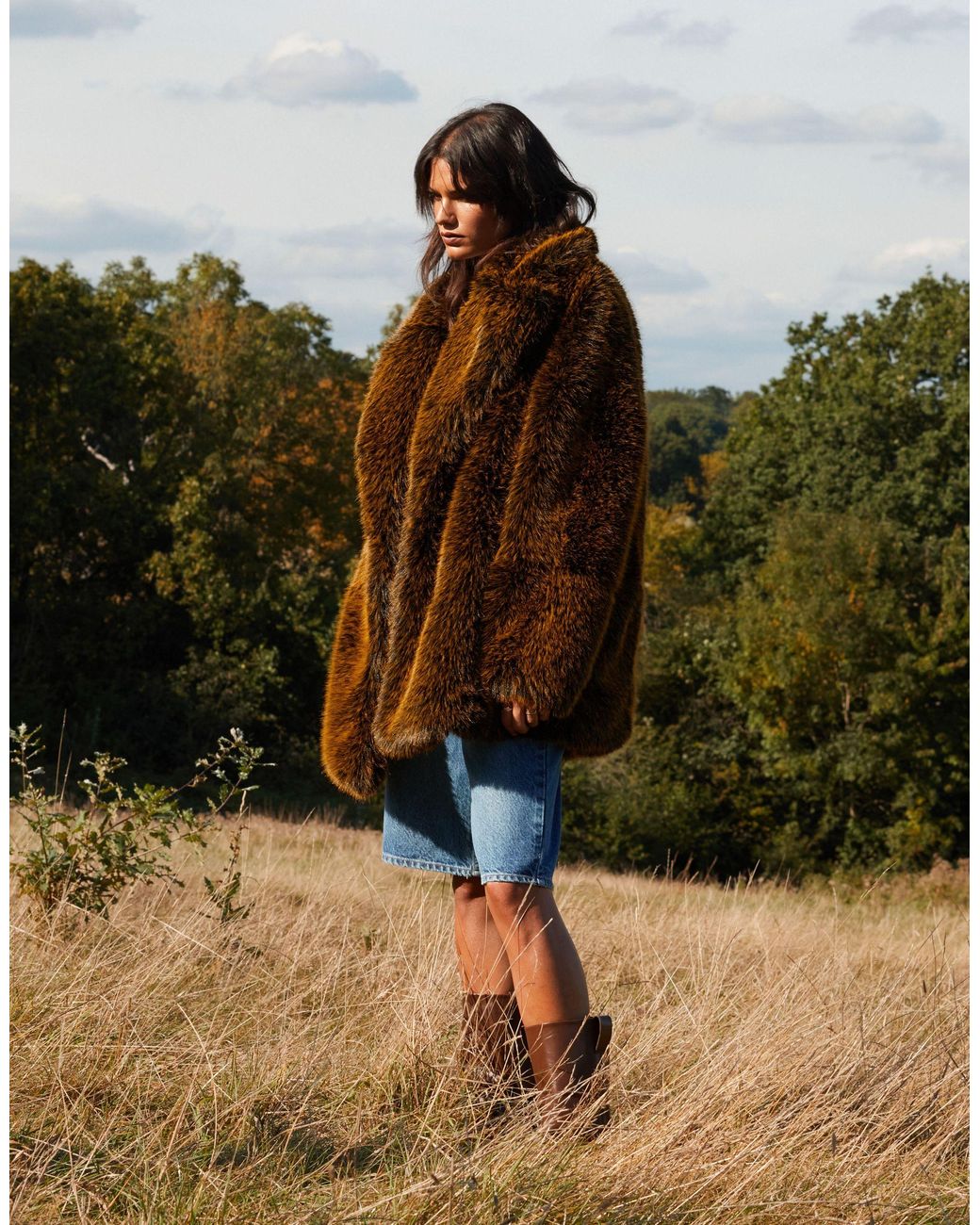 Topshop camille hot sale faux fur coat