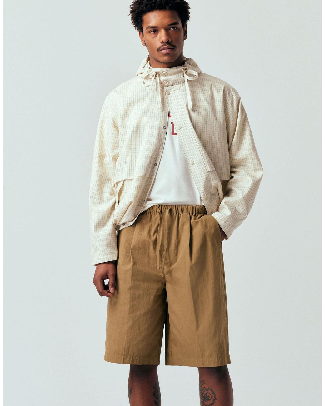 ASOS White Long Length Jorts for men