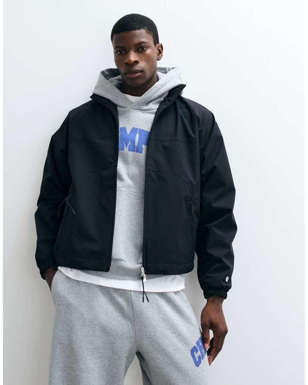 Champion Blue Future Memories Oversized Full Zip Jacket for men