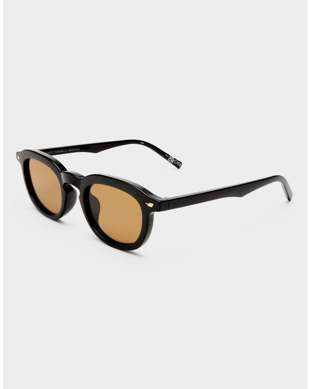 Le Specs Brown – heart throb – runde sonnenbrille