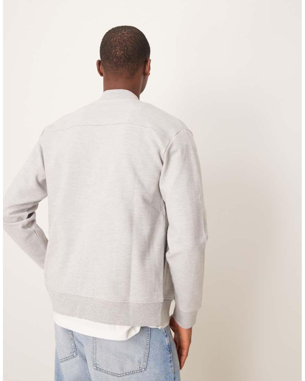 SELECTED Natural Jersey Bomber Jacket for men