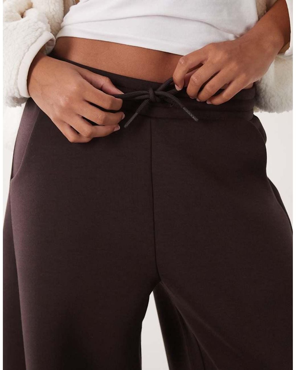 4505 Brown Rest Day Barrel Leg Sweatpants