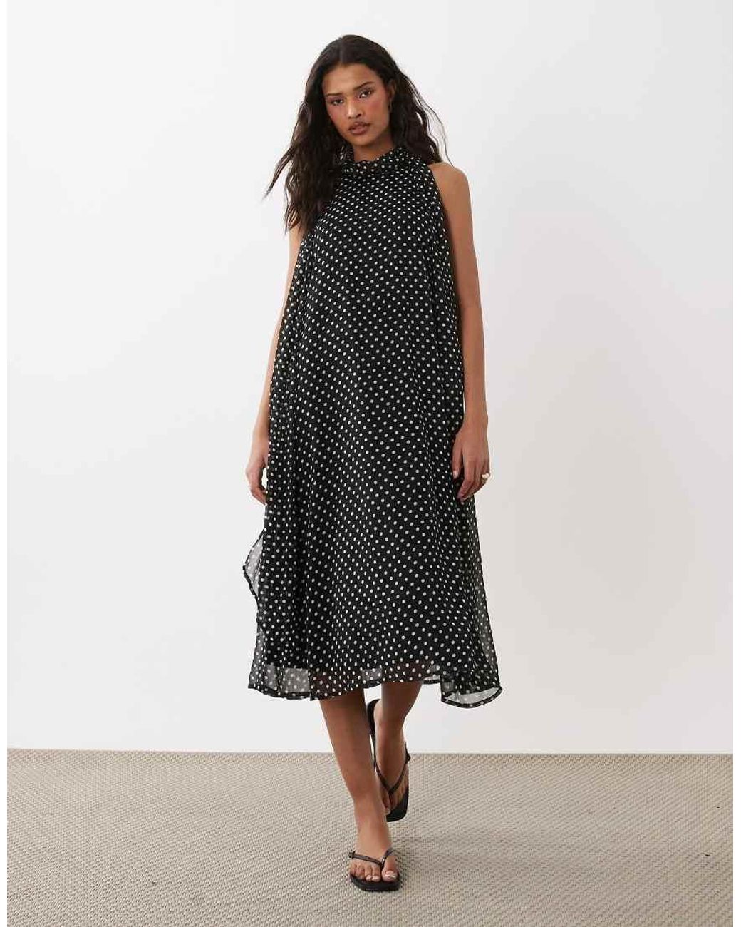 Jdy Blue Halterneck Midi Dress