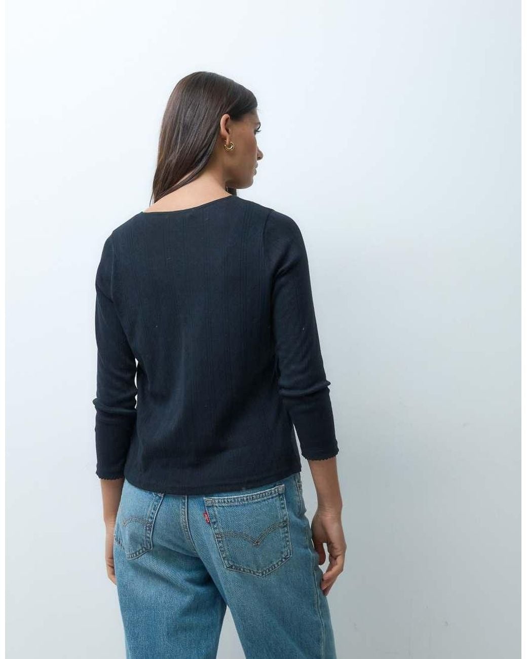 Abercrombie & Fitch Blue Pointelle Cami And Cardigan