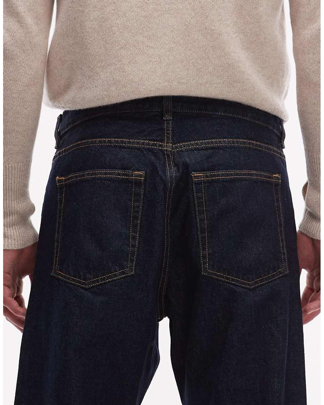 ARKET Blue Ocean Loose Fit Straight Leg Jeans for men