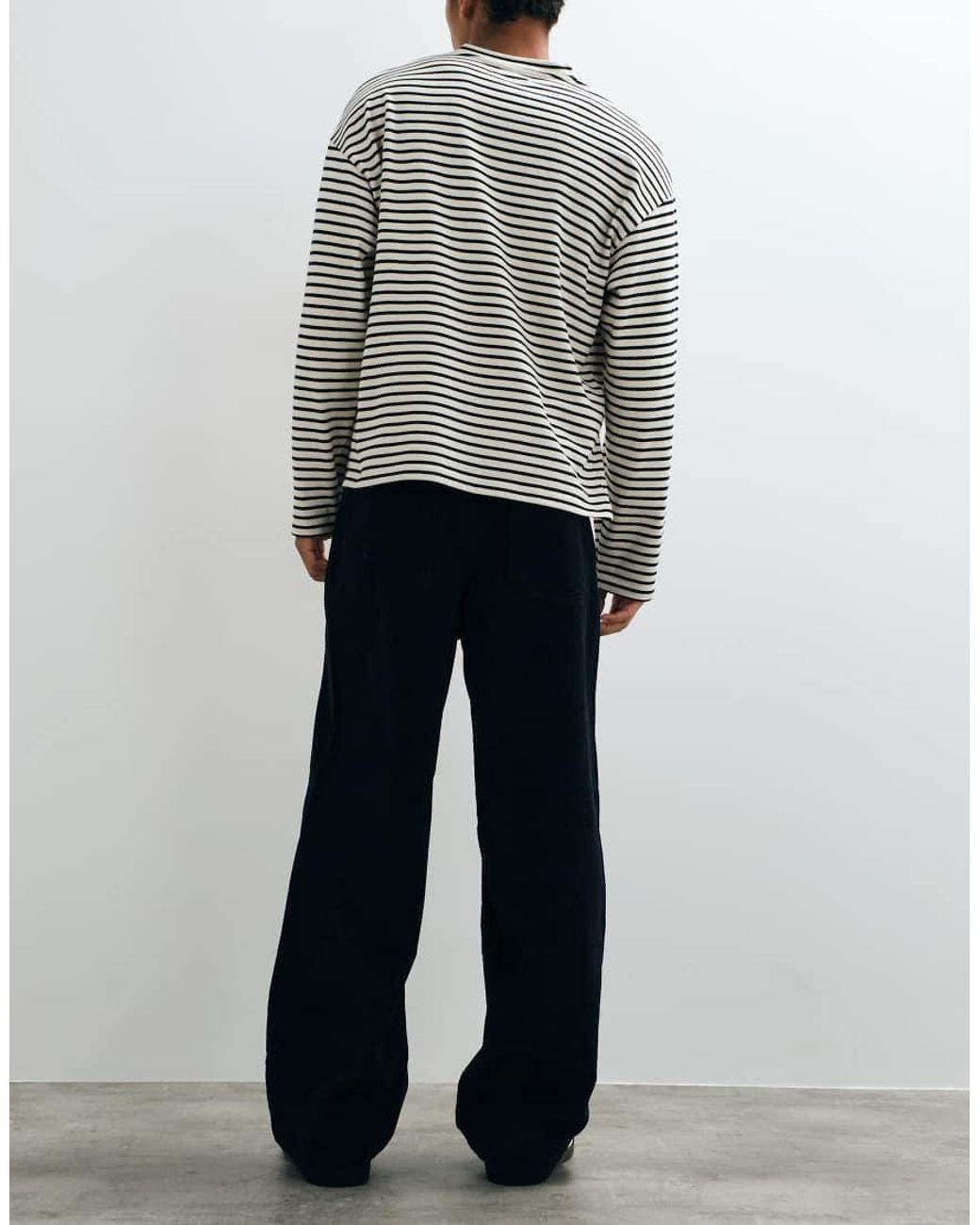 ASOS Gray Baggy Corduroy Trousers for men