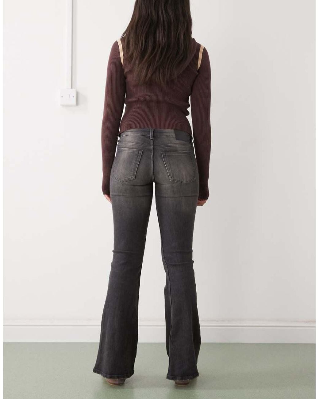 Weekday White Katsumi Low Waist Flared Jeans