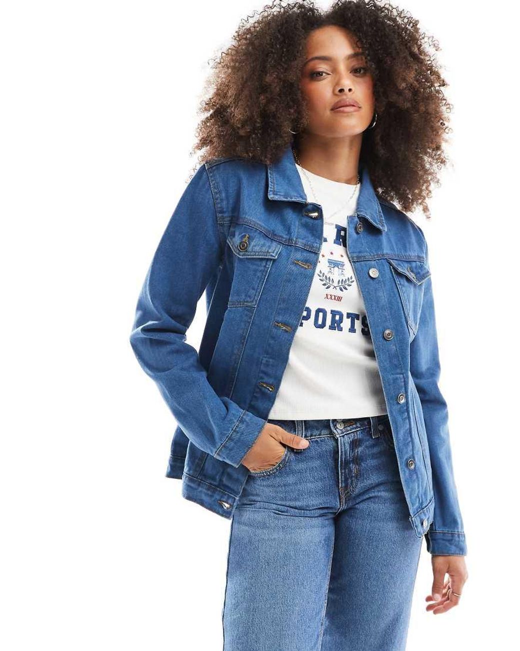 Brave Soul Blue Oversized Denim Jacket