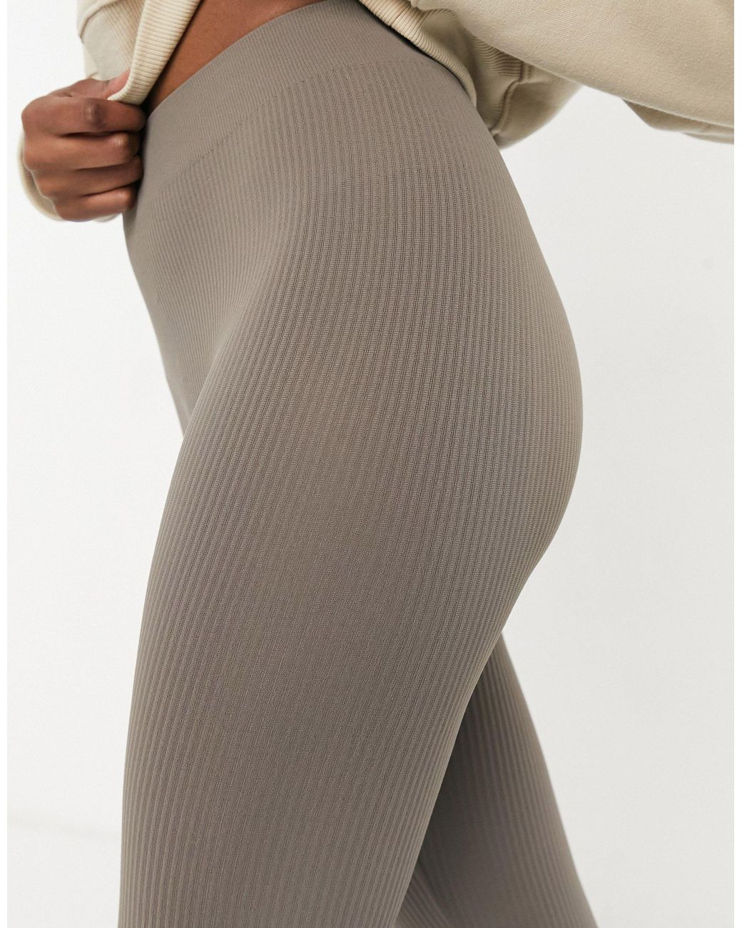 pull and bear seamless ribbed leggings