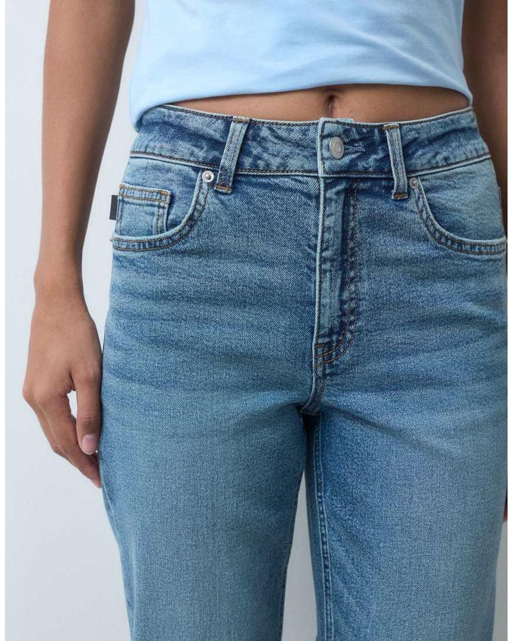 ASOS Blue Slim Fit Mom Jeans
