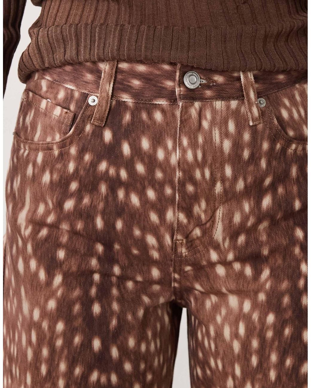 Mango Brown Barrel Jean