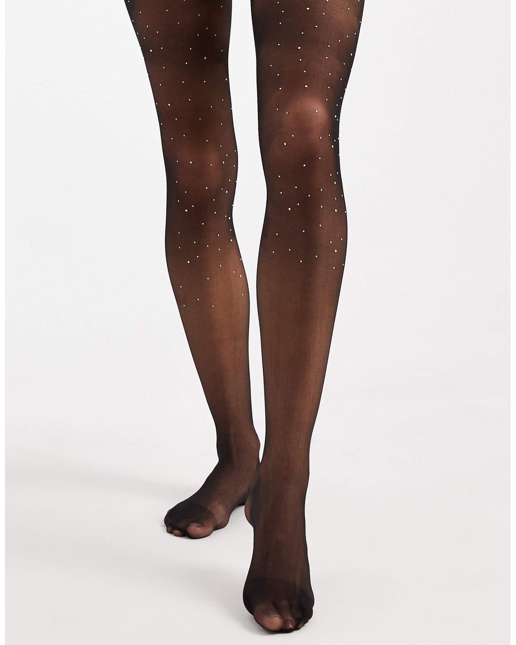 ONLY Black Rhinestone Details Tights