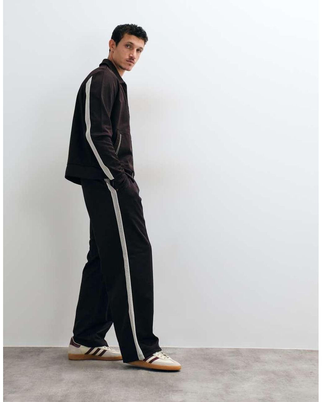 Fred Perry White Tennis Net Tape Co-ord Track Pant for men