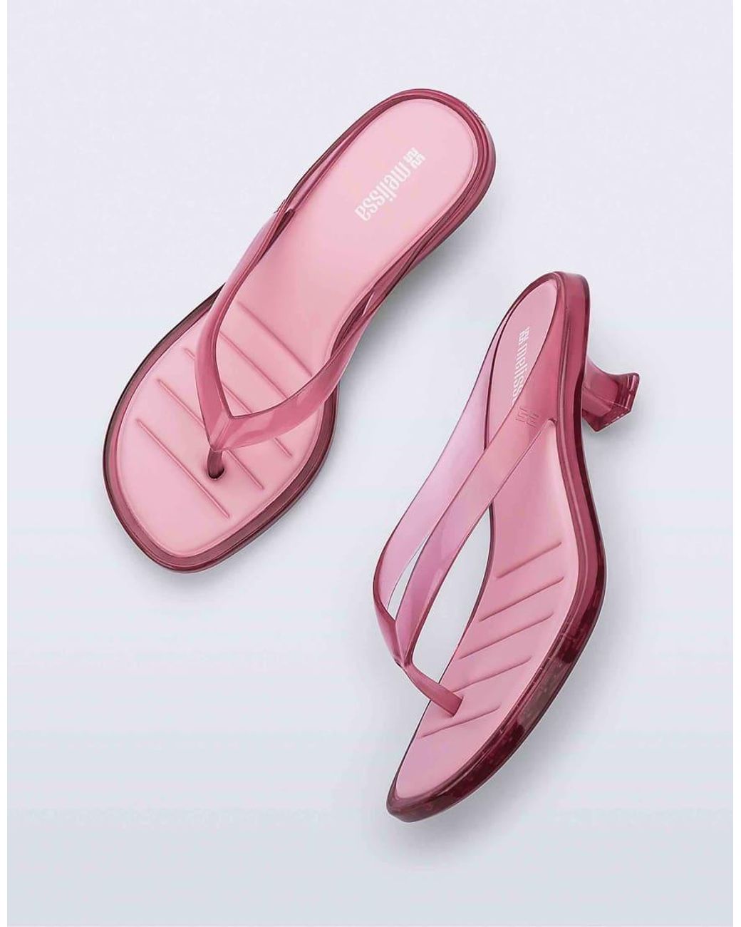 Melissa Pink Thong Kitten Heel