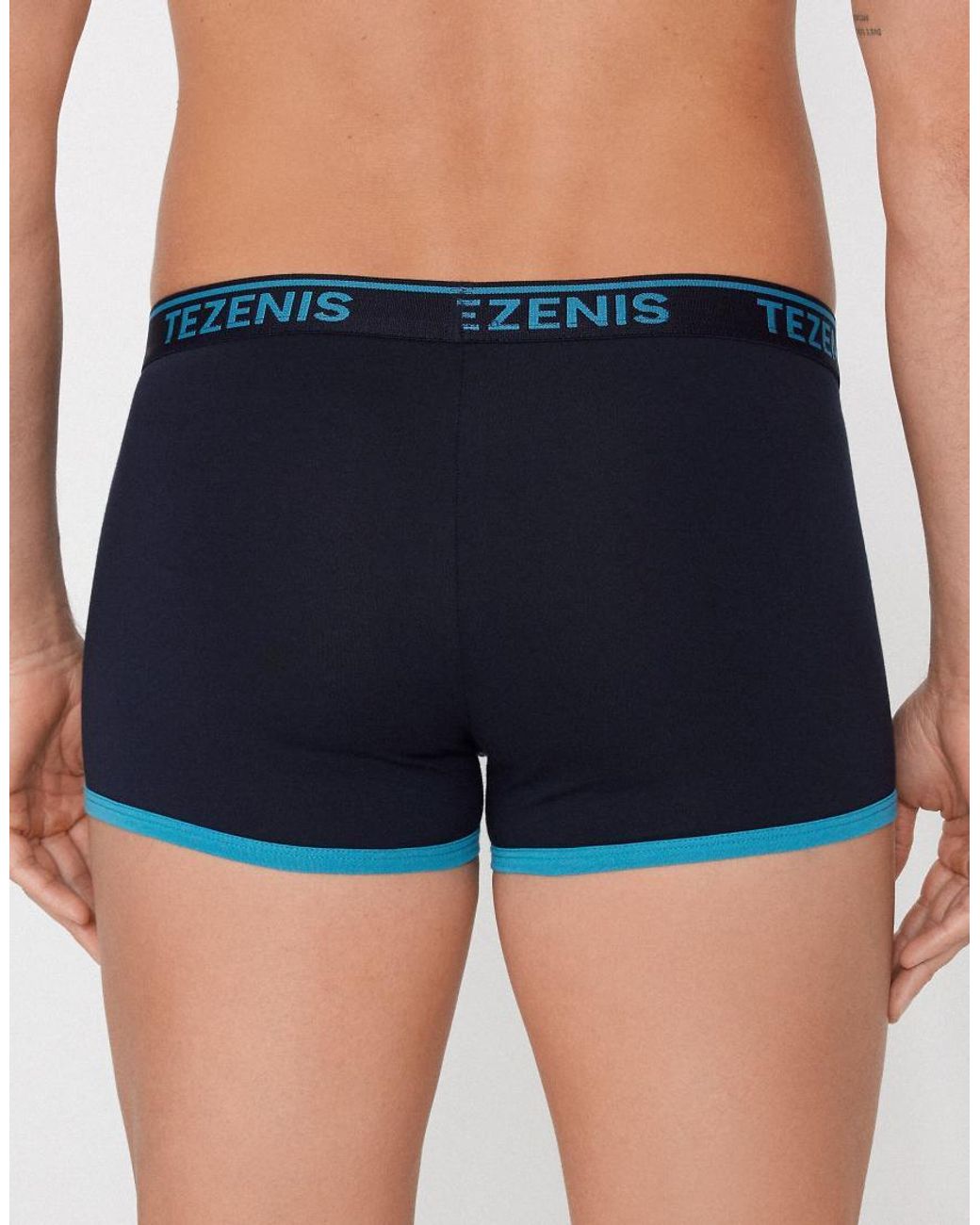 Tezenis Blue Boxers With Contrasting Trim for men