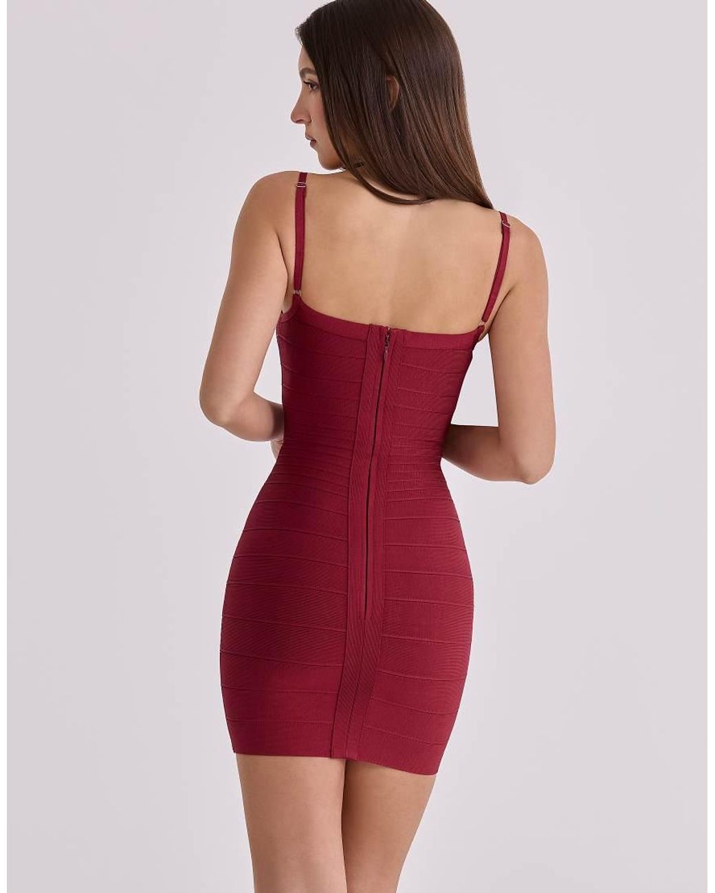 red bandage dress house of cb Clothing : Bandage Dresses : 'Domenica' Red Sweetheart Neckline Bandage  Dress