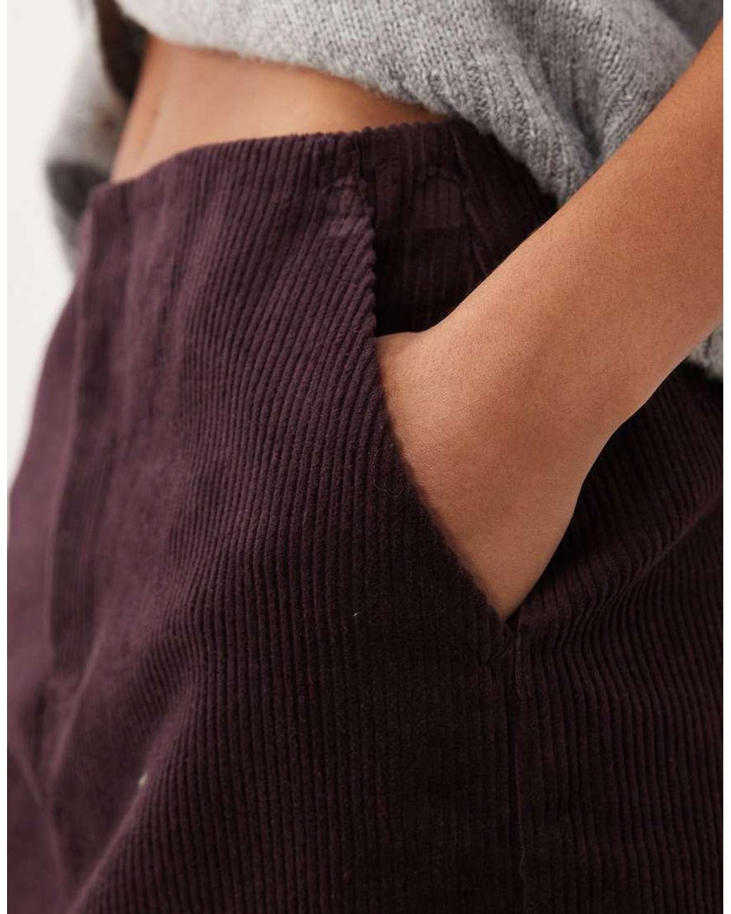 Threadbare Natural Cord Mini Skirt