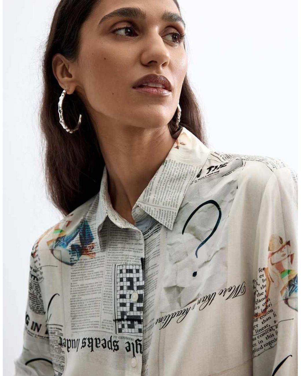 Desigual White Printed Shirt