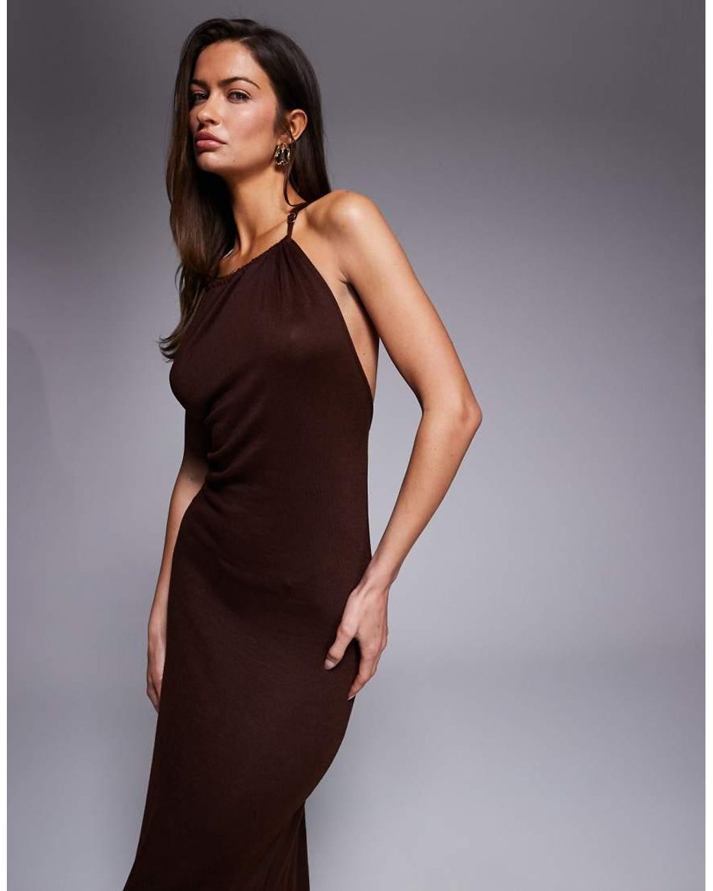 South Beach Purple Knitted Maxi Beach Dress