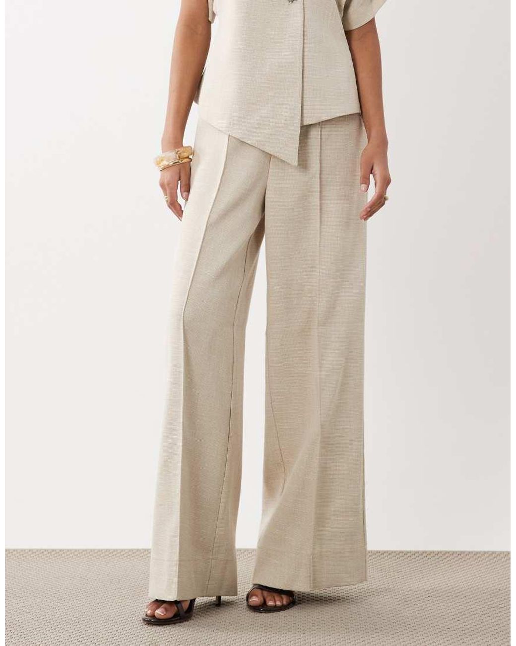 Y.A.S Natural Seam Front Tailored Trousers Co-ord