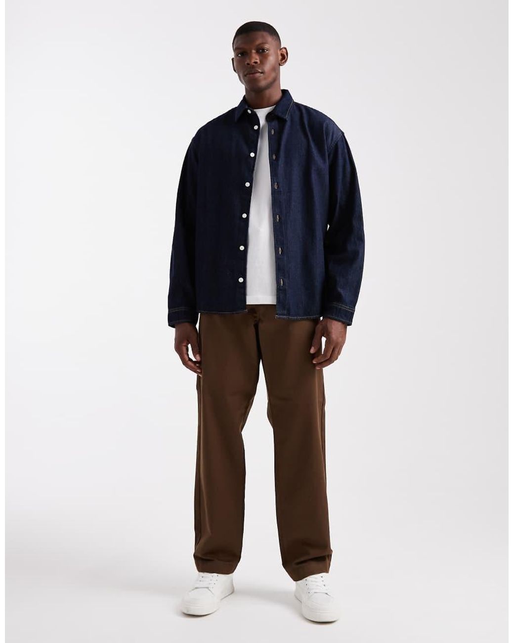 Jack & Jones Blue Oversized Denim Shirt for men