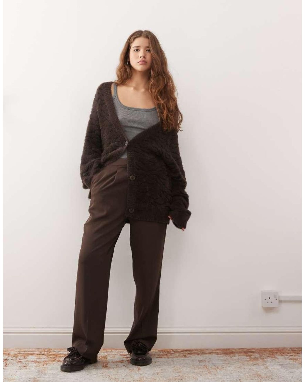 Monki Black Jacquard Knitted Cardigan