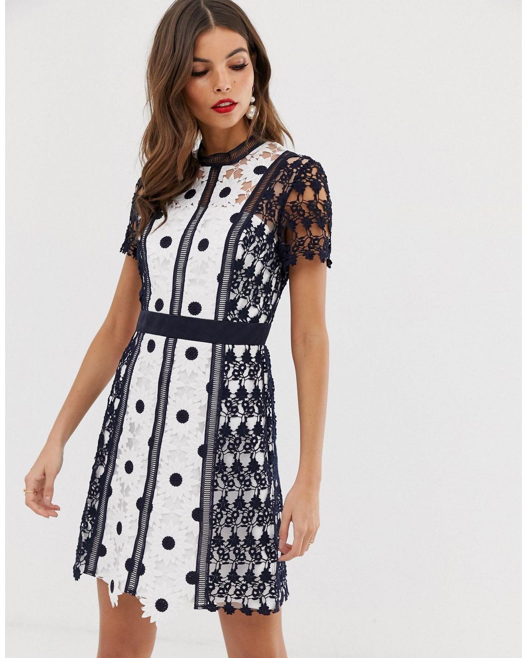chi chi navy lace dress