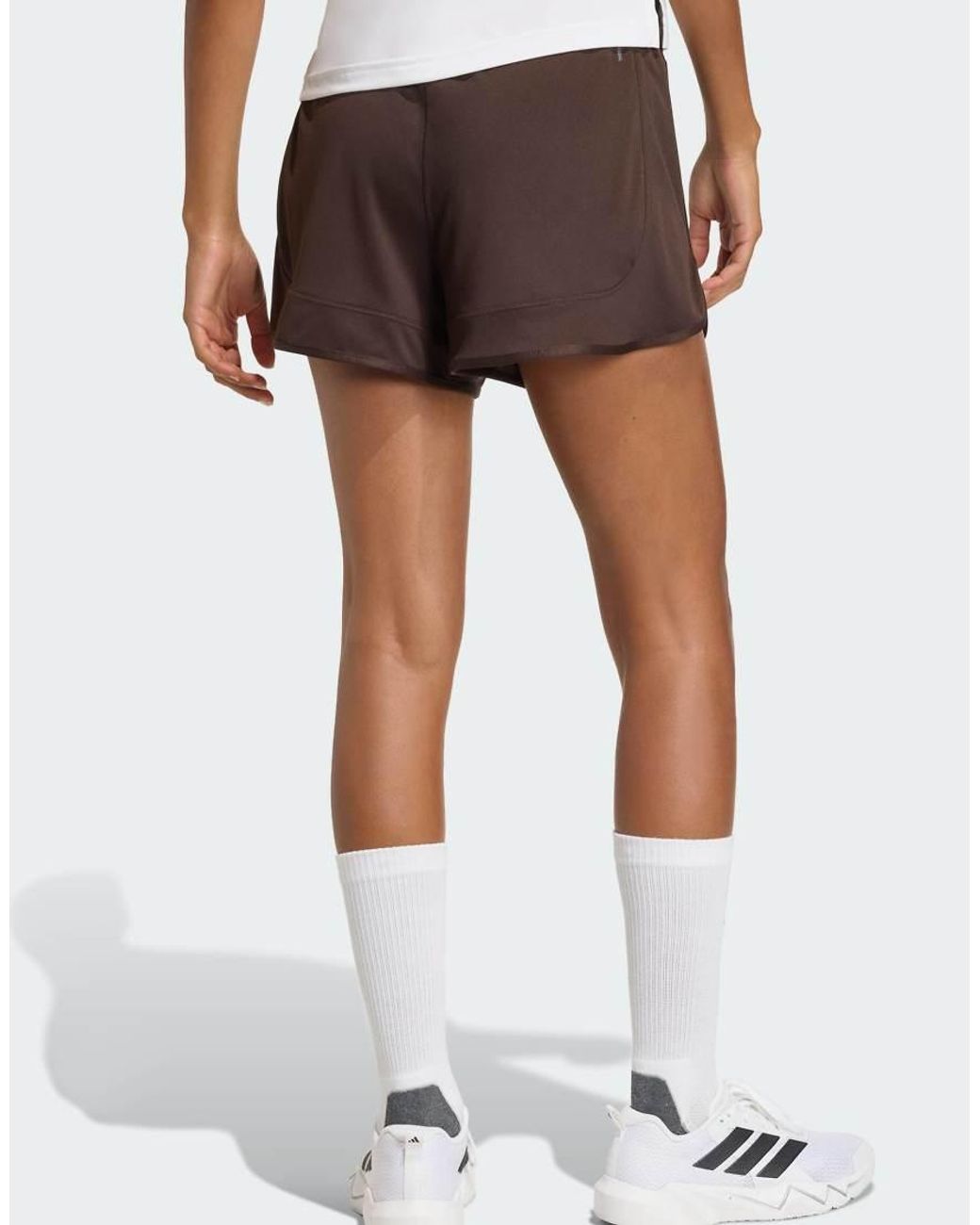 Adidas Originals Brown Pacer Essentials Knit High-Rise Shorts