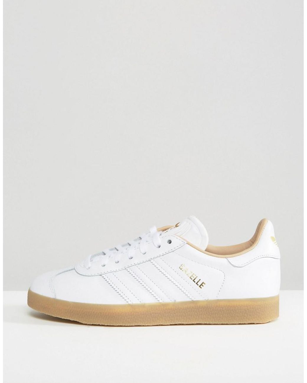 adidas Originals Leather Gazelle Sneakers With Gum Sole for Men | Lyst