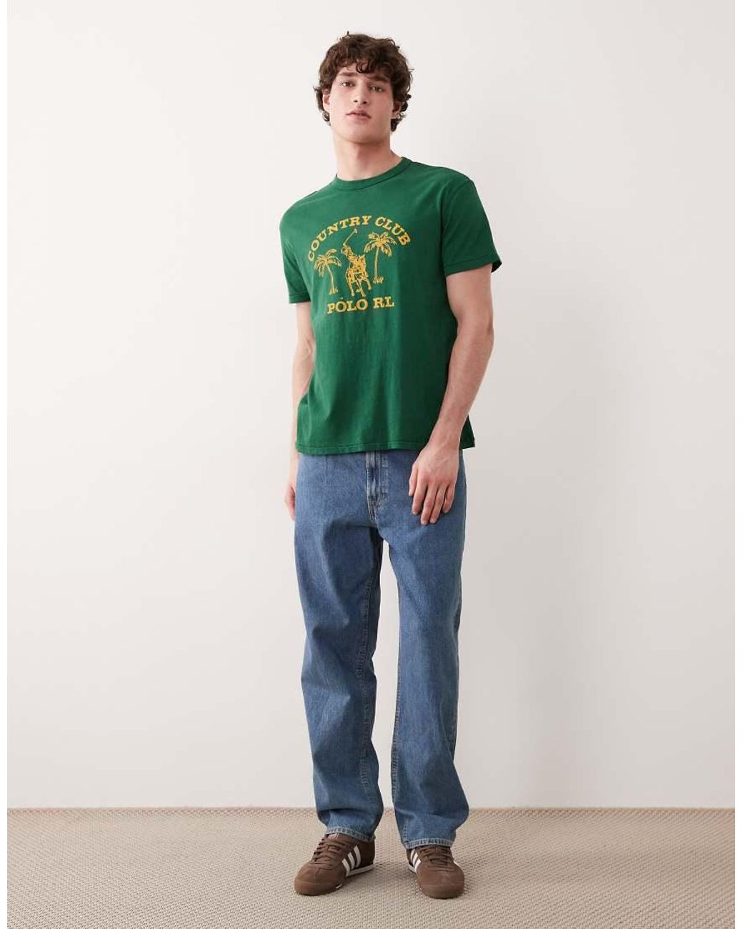 Polo Ralph Lauren Green Vintage Polo Player Print T-shirt for men