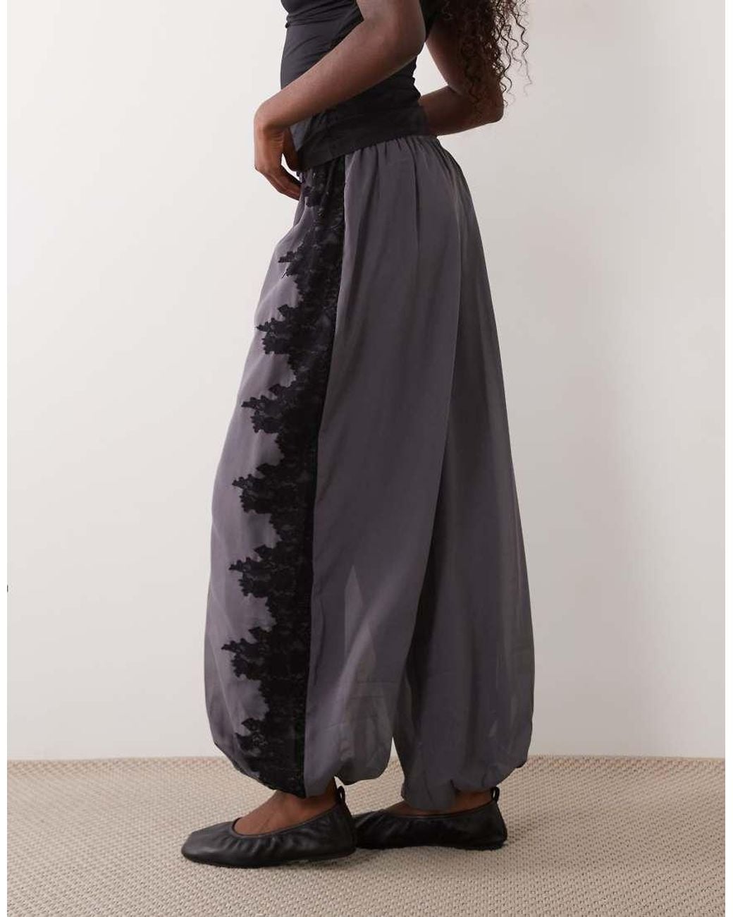 ASOS Green Lace Insert Trousers
