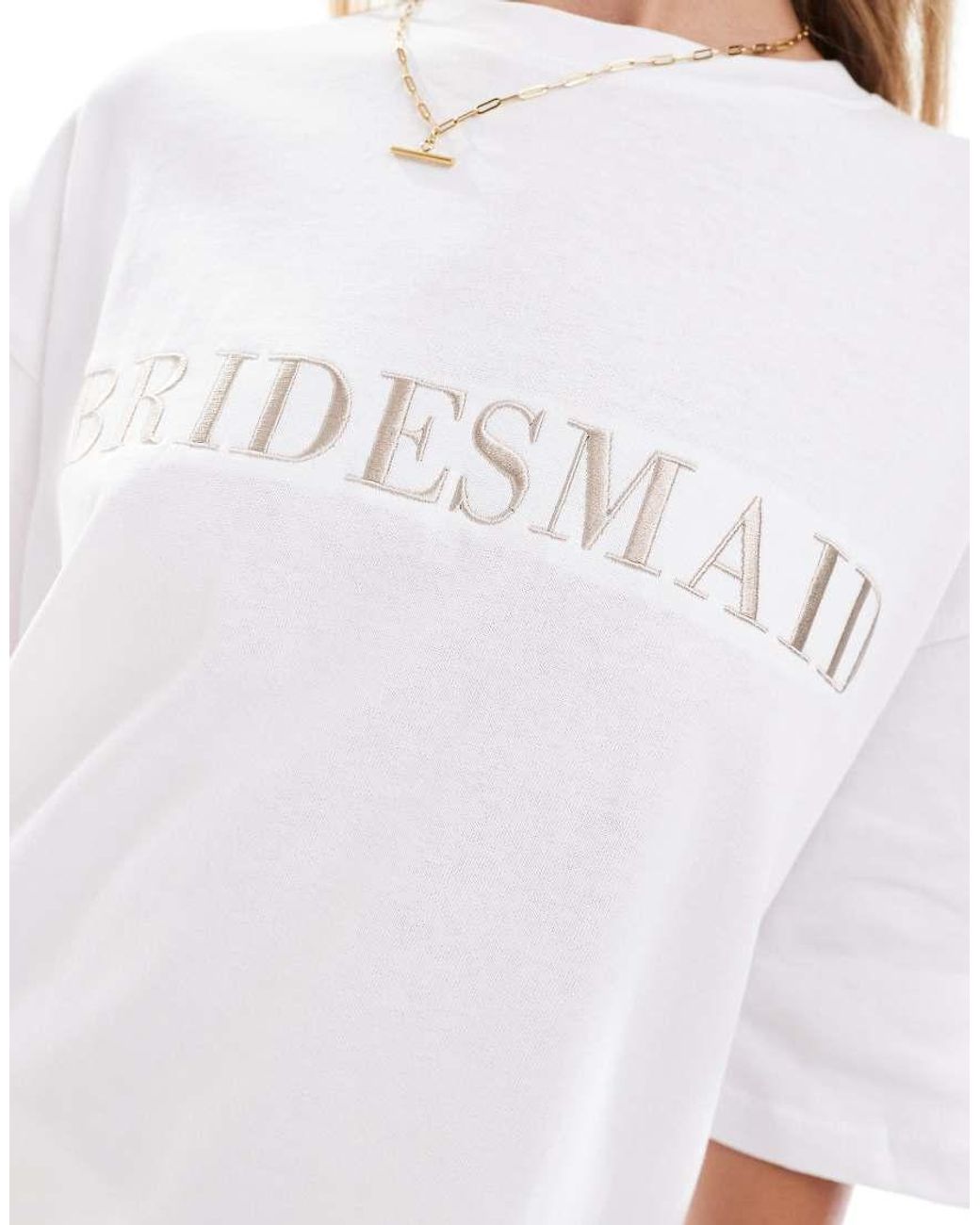 Six Stories White Bridesmaid Statement Tee