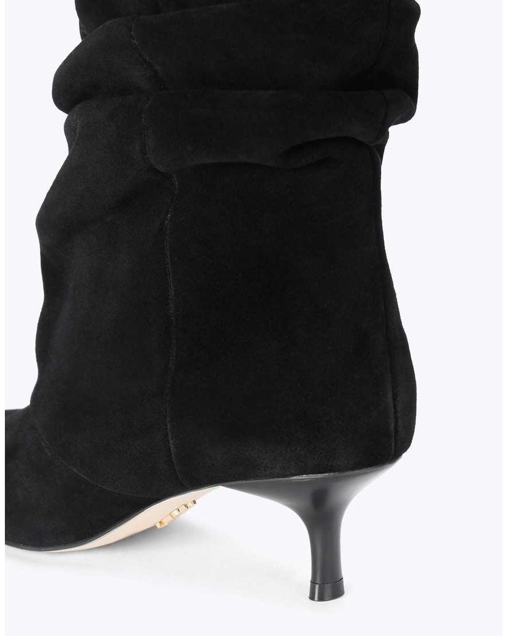 Steve Madden Black Flux Suede Mid Ankle Boots