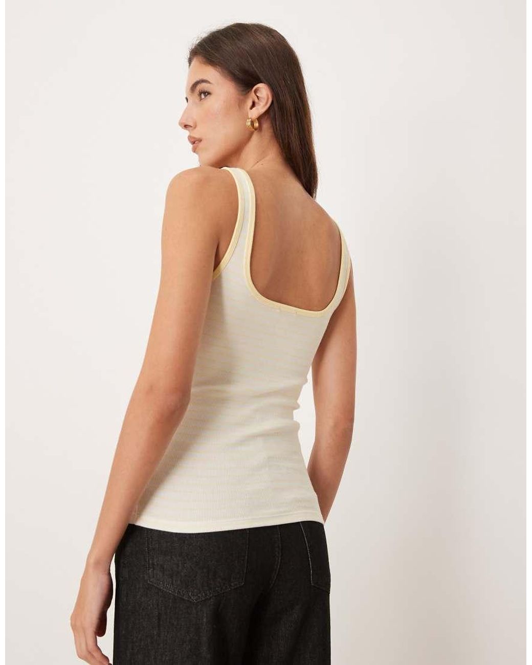 Calvin Klein White Monologo Scoop Neck Rib Tank Top