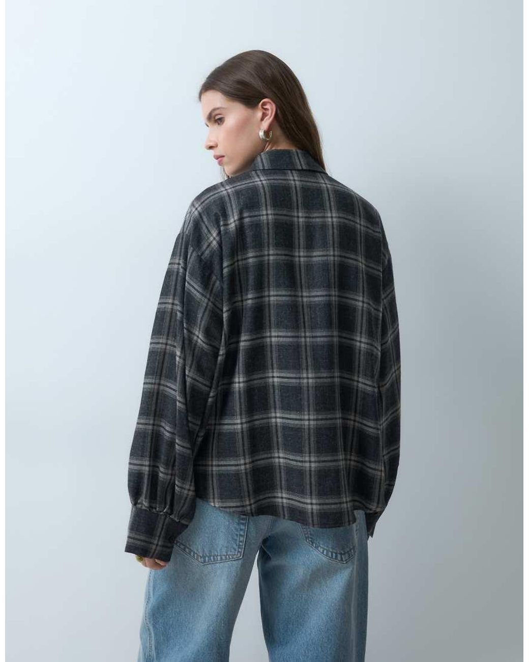 ASOS Blue Check Button Up Shirt