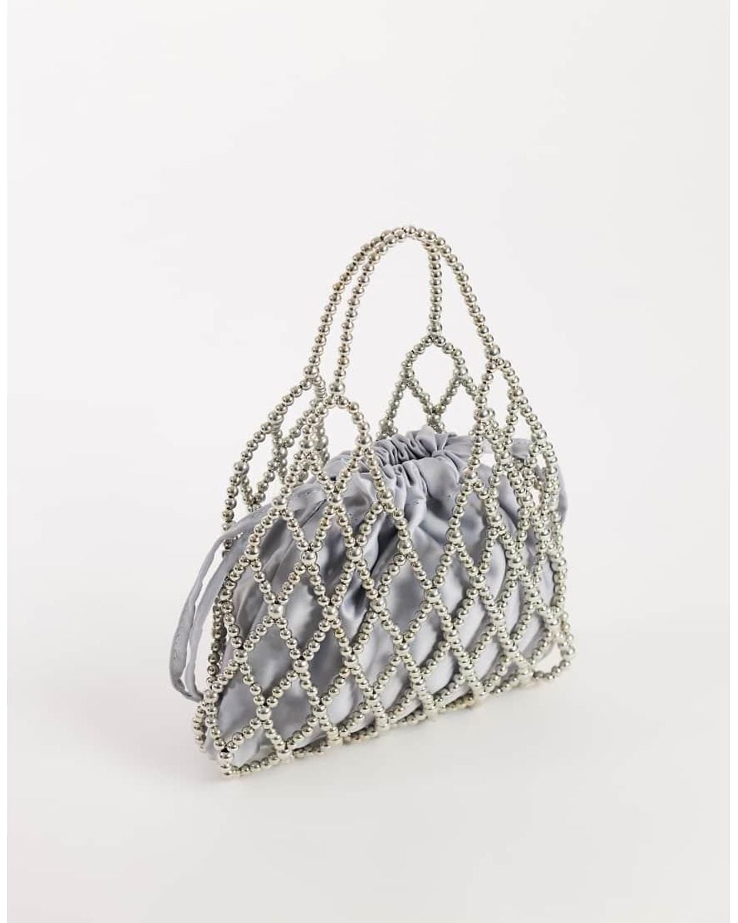 TOPSHOP White Adele Small Diamond Bead Grab Bag