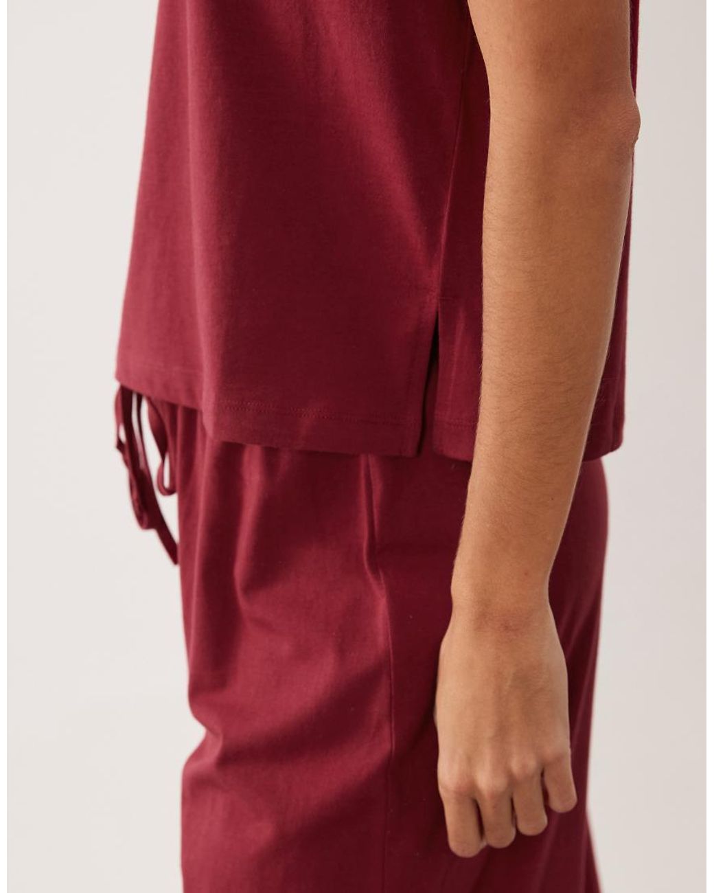 ASOS Red Mix And Match Cotton Oversized Pyjama Tee