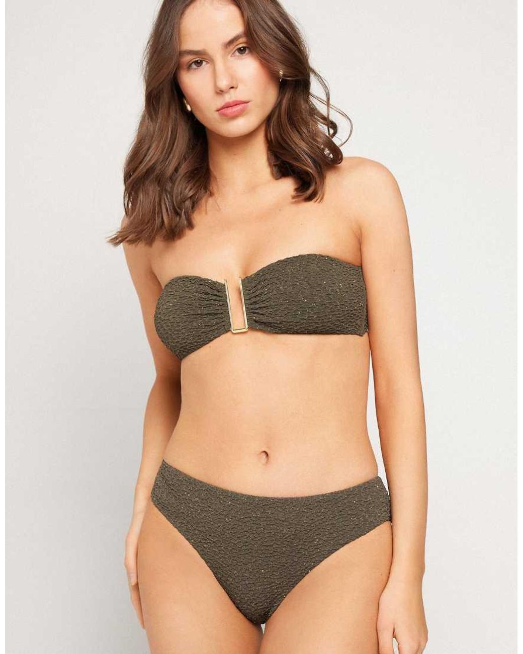 Tezenis Green Crinkle Dune Classic Bikini Bottoms