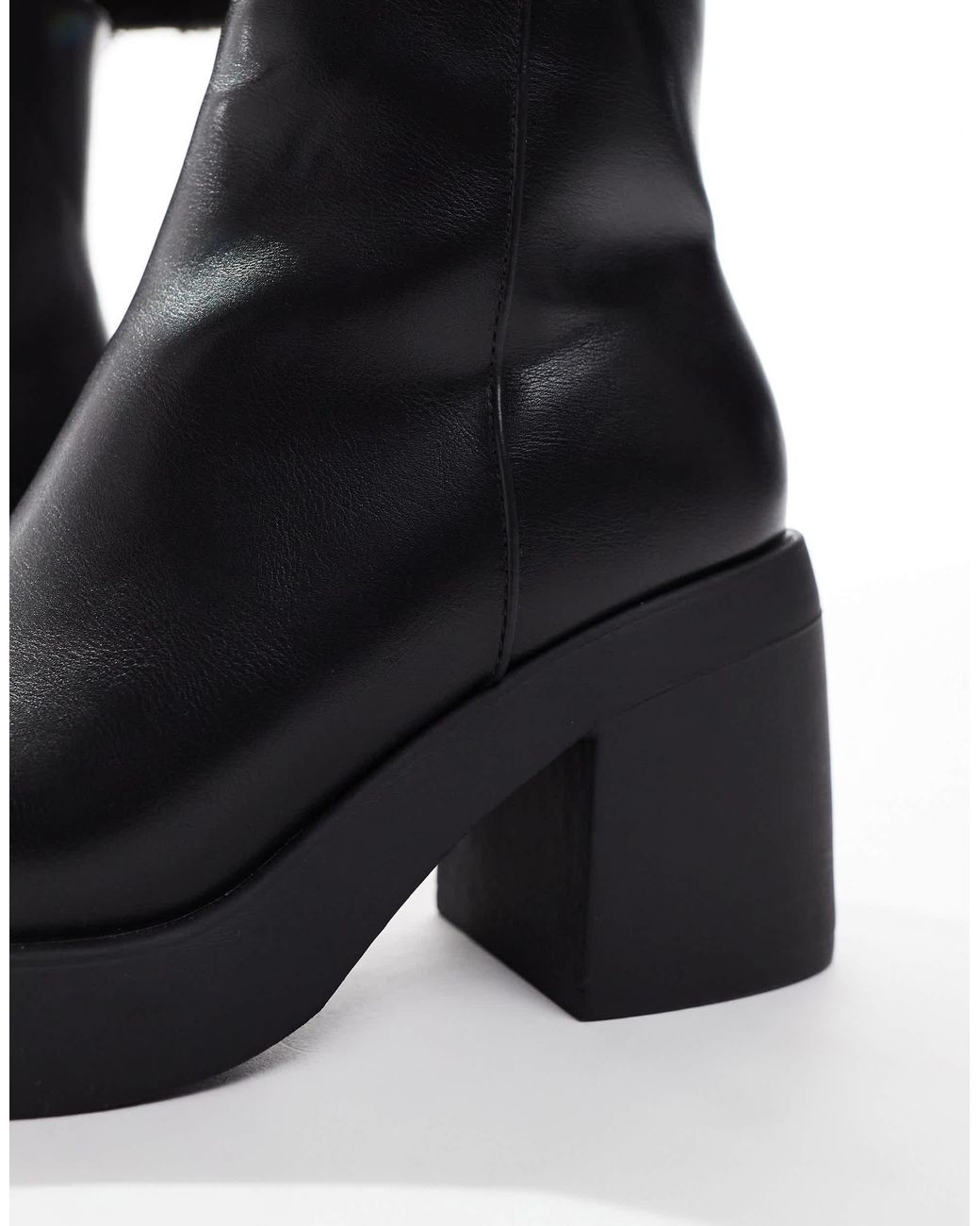 SEQWL Black Audi Chunky Ankle Boots