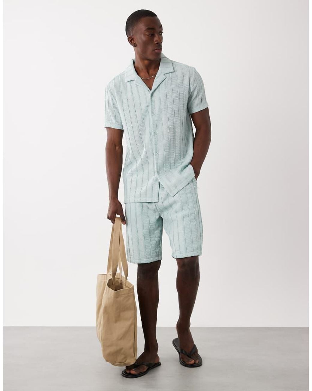 Brave Soul White Short Sleeve Shirt With Camp Collar for men