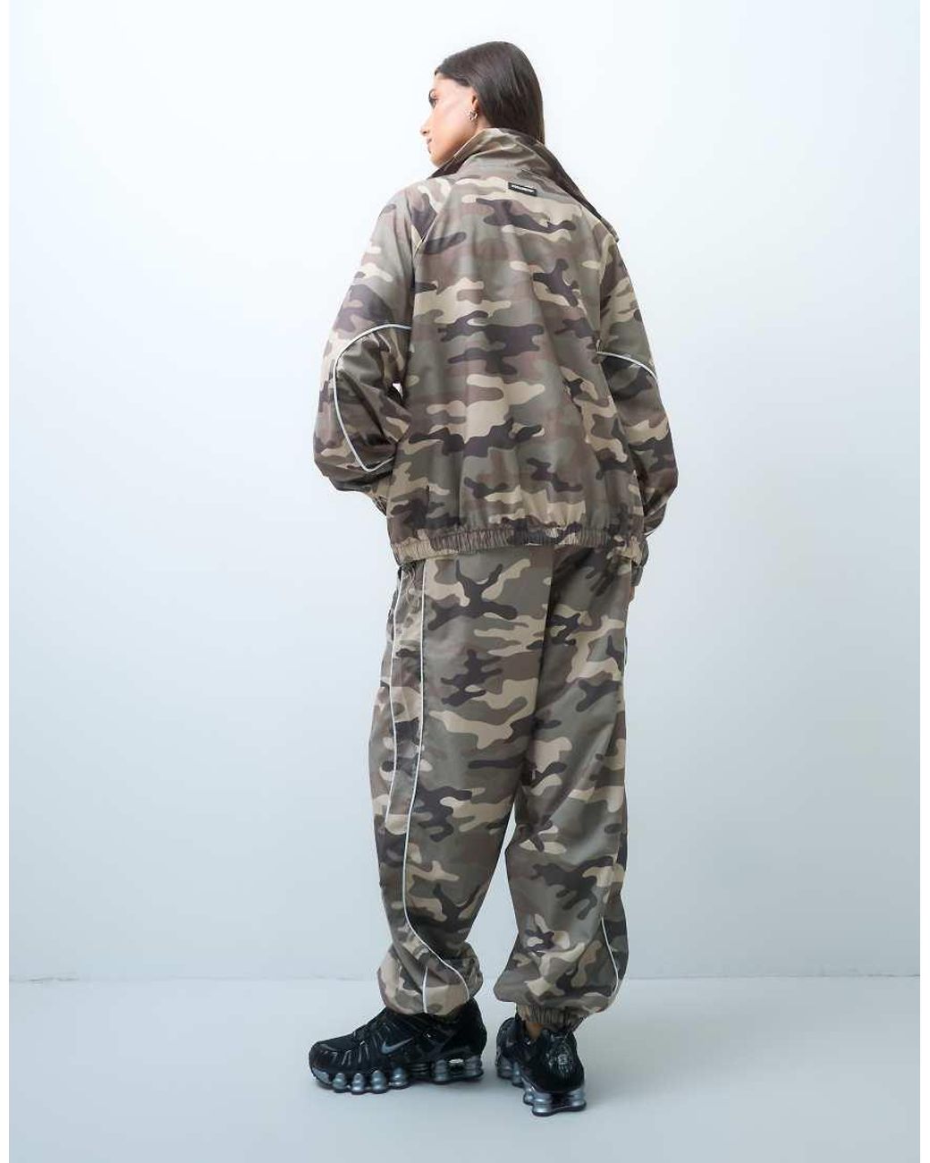 Collusion Gray Nylon Baggy Joggers