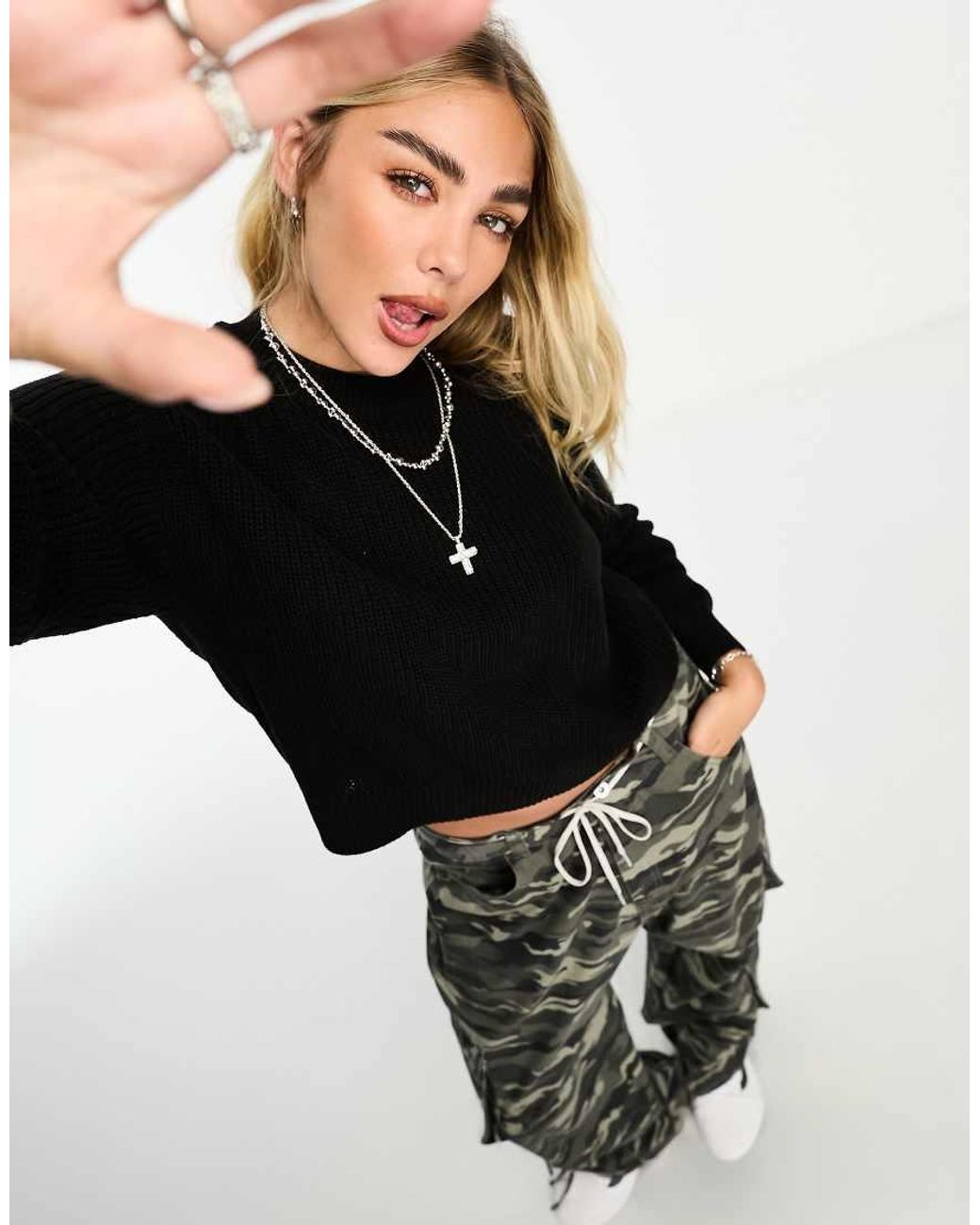 Noisy May Black Crew Neck Jumper