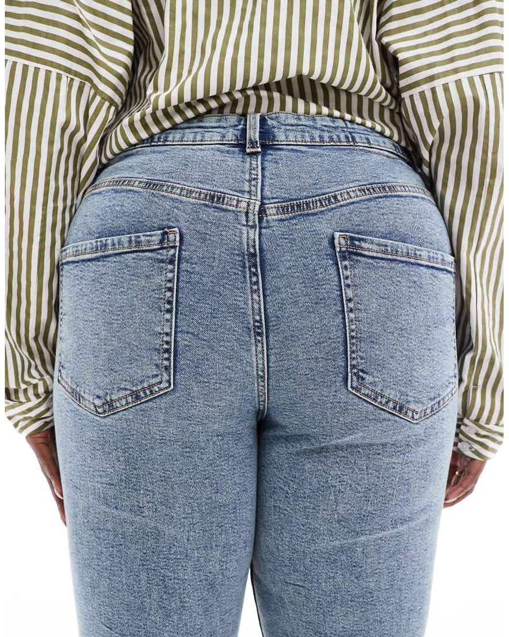 ASOS Blue Asos Design Curve Slim Fit Comfort Jeans