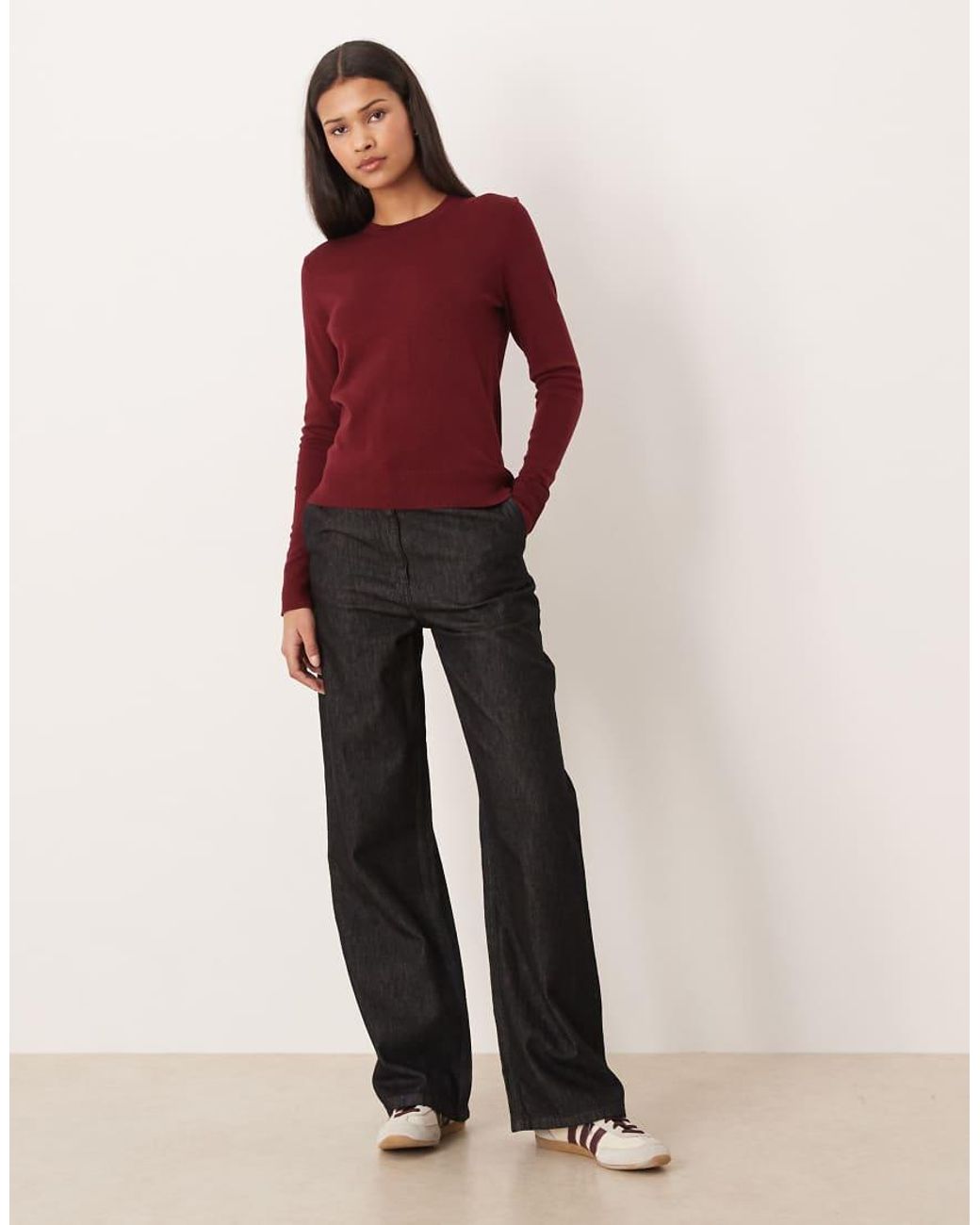 JJXX Red Crew Neck Knit Jumper