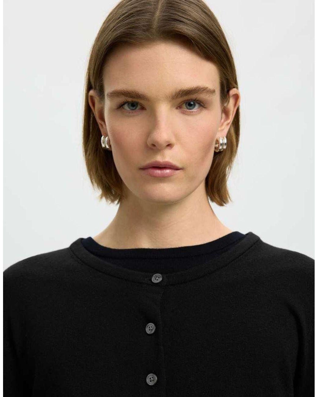 SELECTED Black Knitted Cardigan