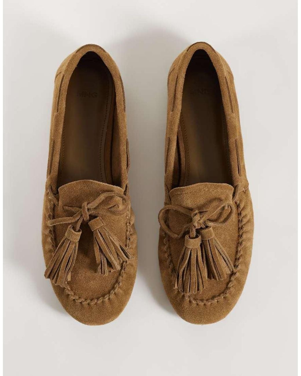 Mango Brown 100% Leather Tassel Detailing Boat Shoes