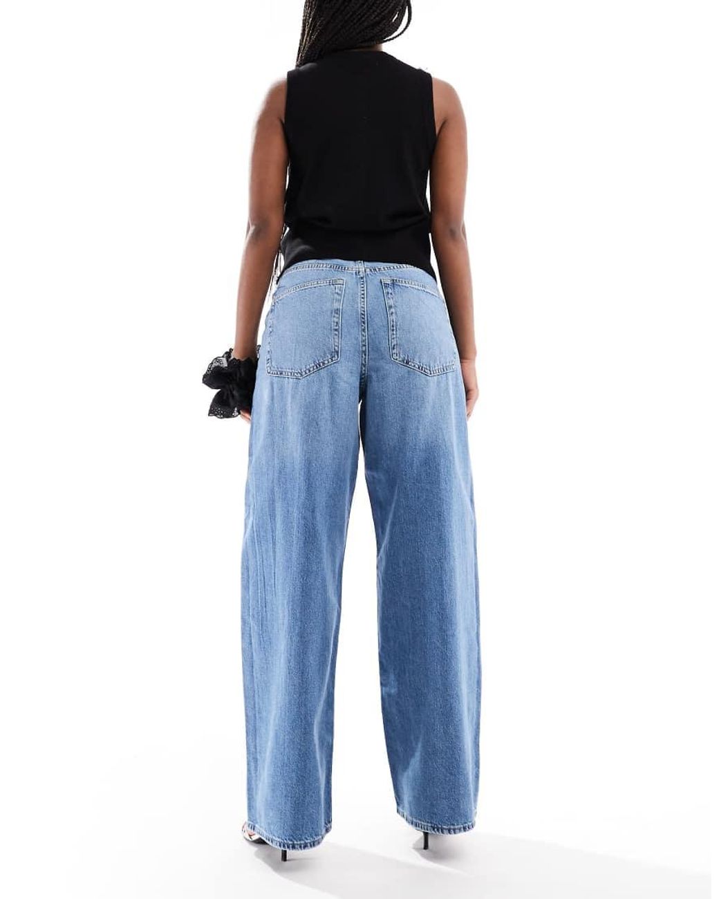 ONLY Blue Paulina High Waist baggy Jeans