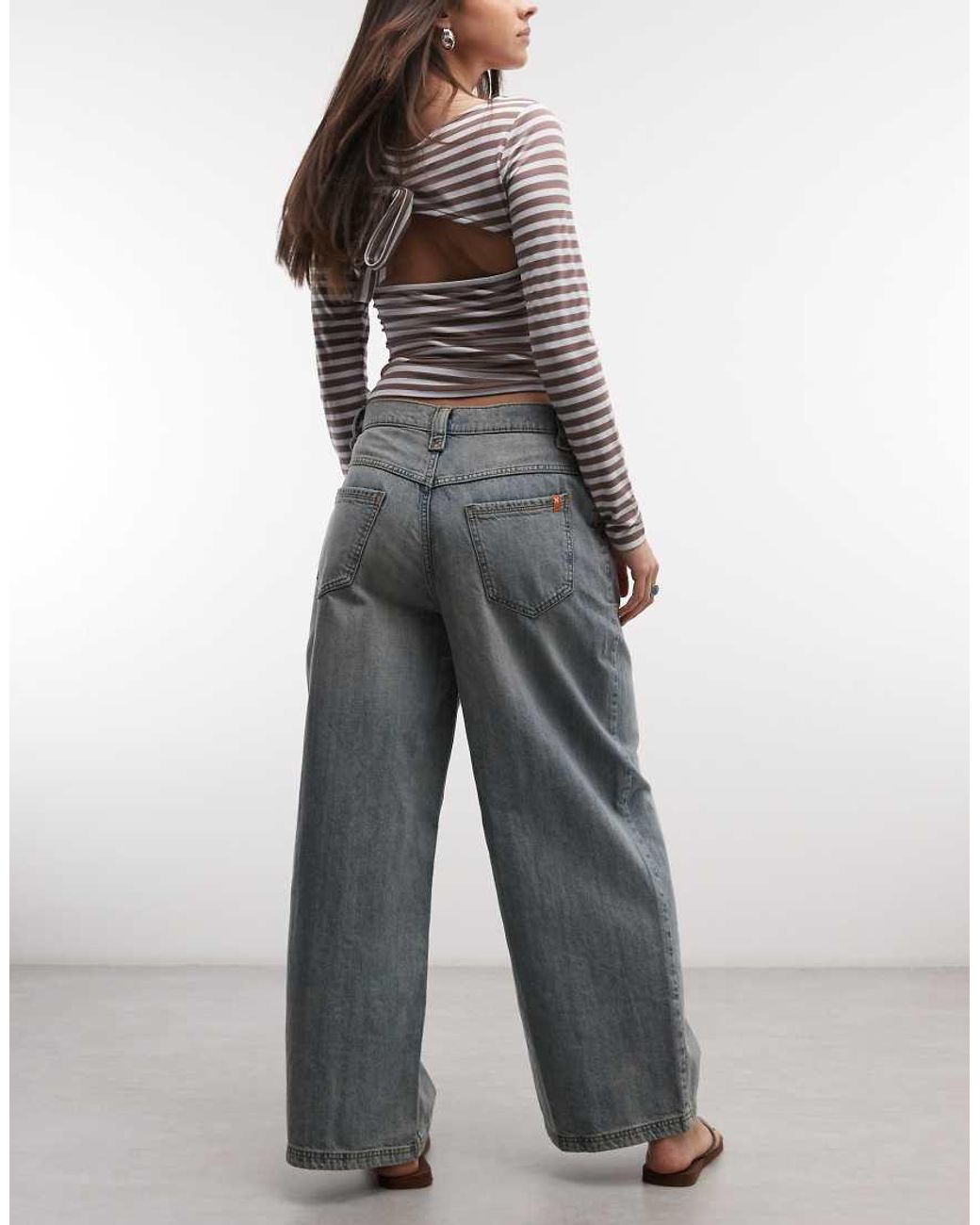 Collusion Gray Xl baggy Jeans With Seam Details