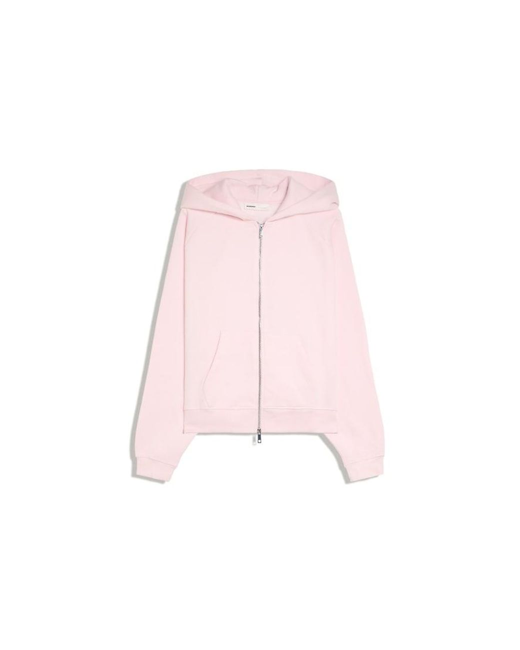Bershka Pink Zip-Up Plush Hooded Jacket